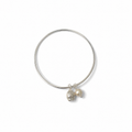 Eucalyputs DEL Bangle with white freshwater pearl