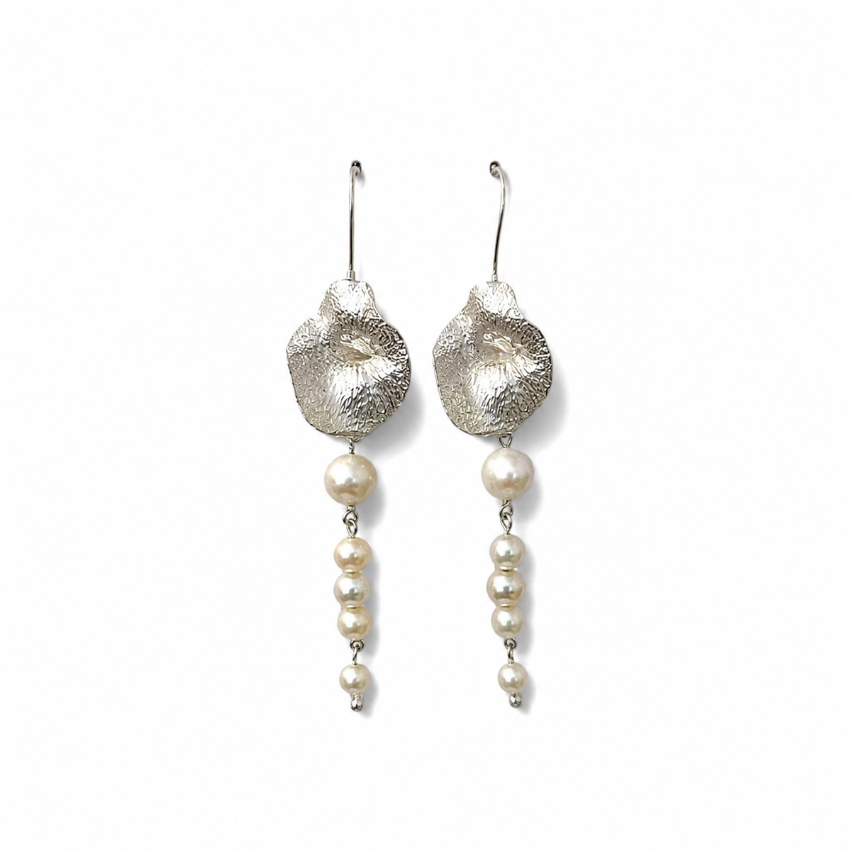 INDI Wisteria Earrings with White freshwater pearl