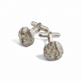 Round Eucalyptus bark of tree Cufflinks
