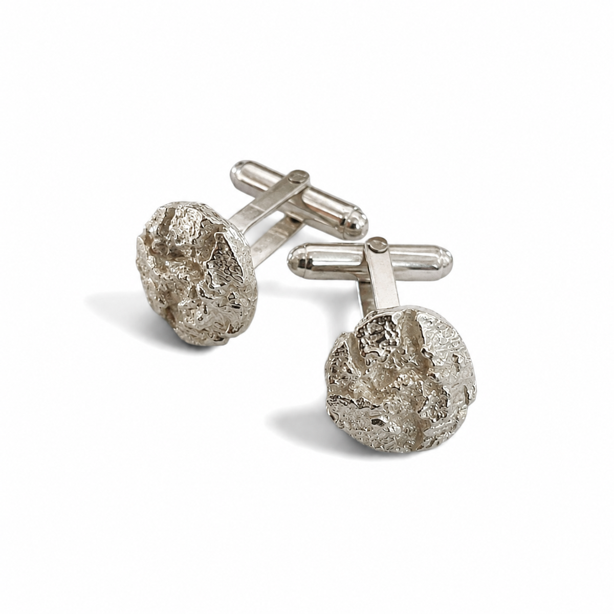 Round Eucalyptus bark of tree Cufflinks