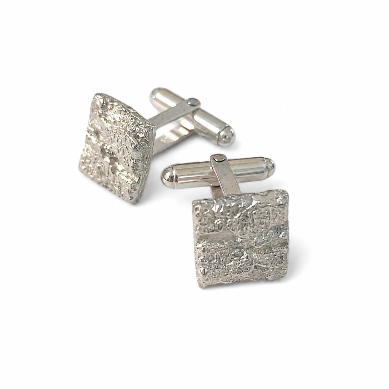 Square Eucalyptus bark of tree Cufflinks