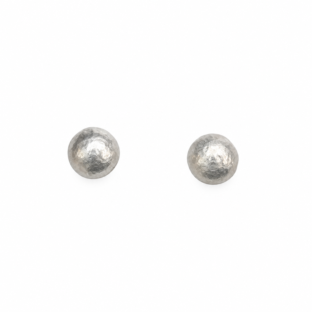 Silver-pearl Stud Earrings